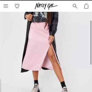 NWT Nasty Gal-- don't take any slit satin mini skirt